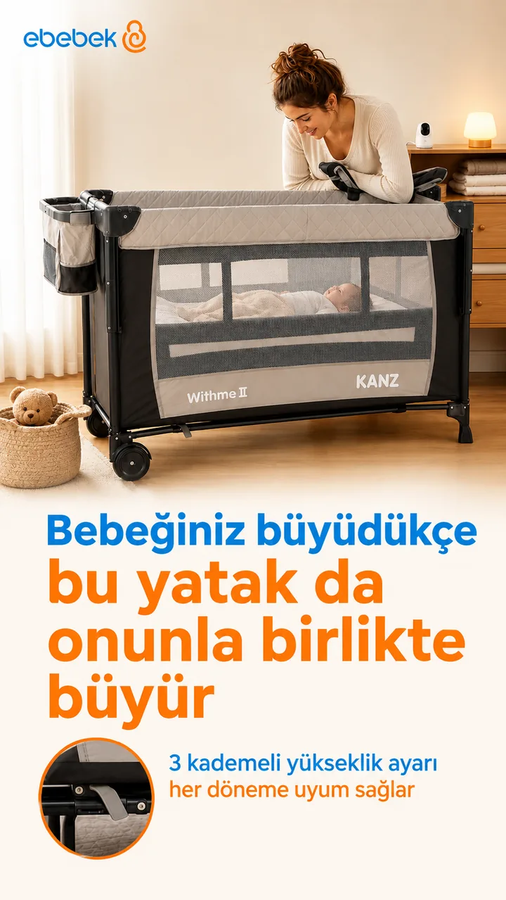 Bebek park yatağı reklam görseli